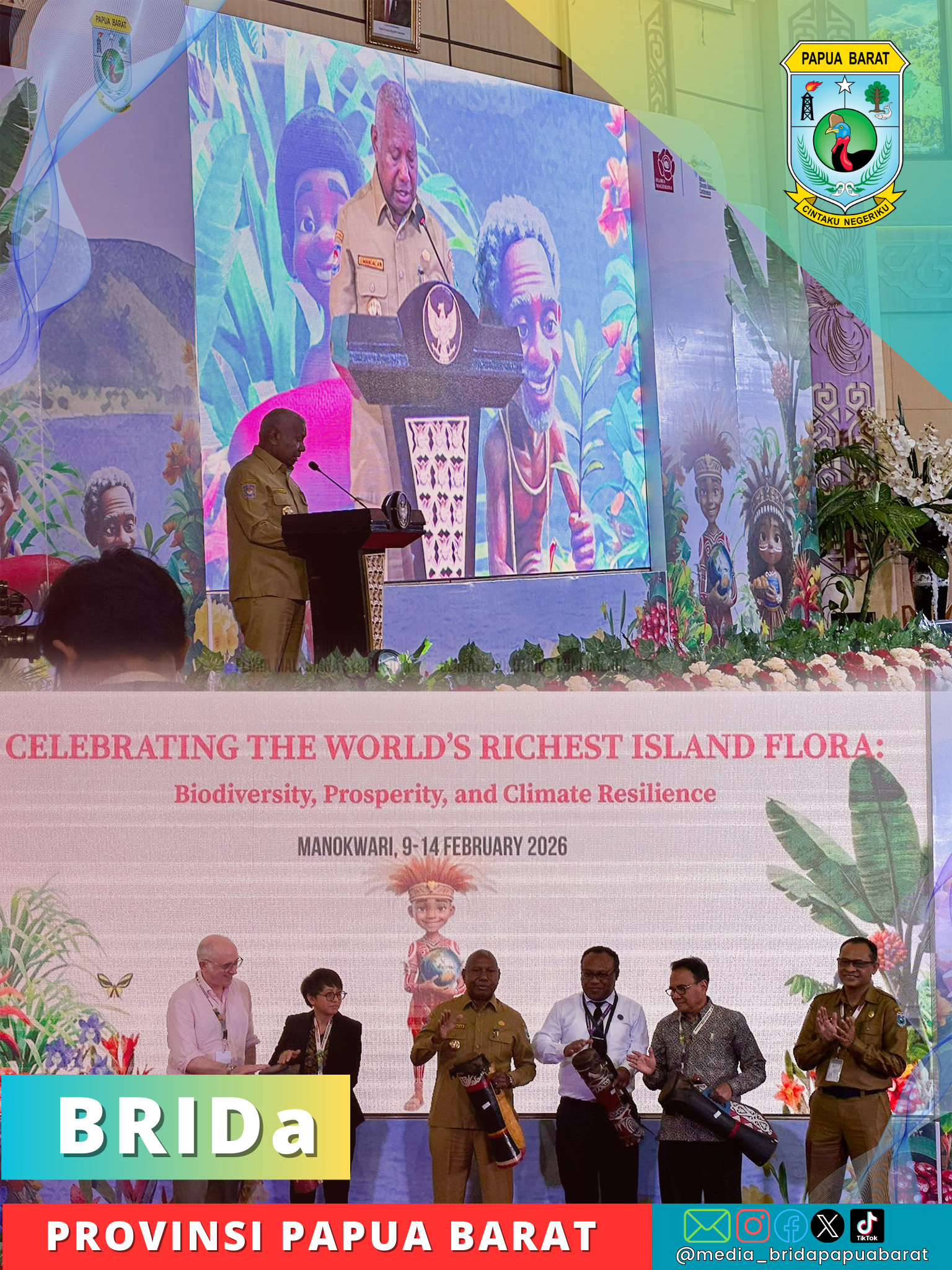 Gubernur Papua Barat Sambut Positif Simposium Flora Malesiana ke-12 dan Konferensi Solusi Iklim Berbasis Alam di Manokwari